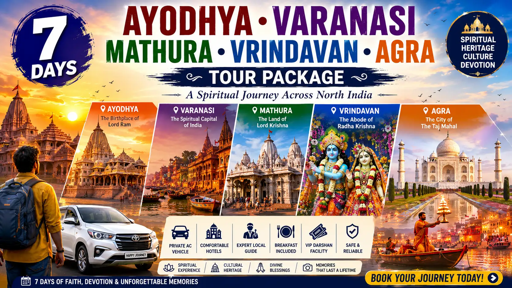 7 Days Ayodhya Varanasi Mathura Vrindavan Agra Tour Package 1 - Trip My Ayodhya