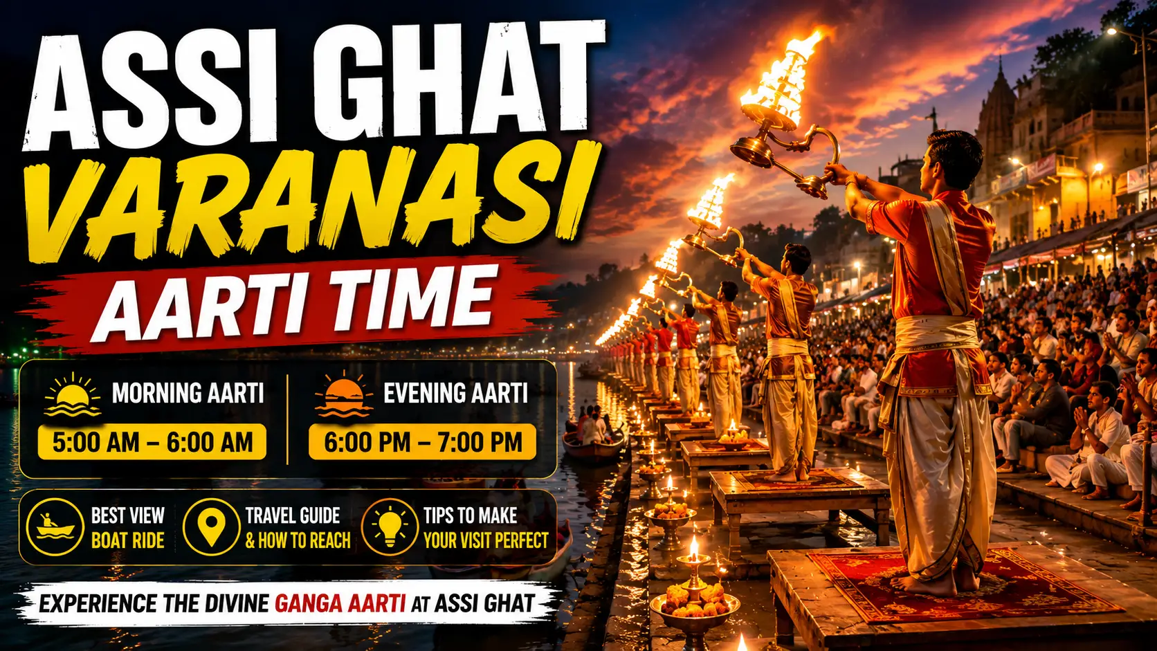 Assi Ghat Varanasi Aarti Time 1 - Trip My Ayodhya