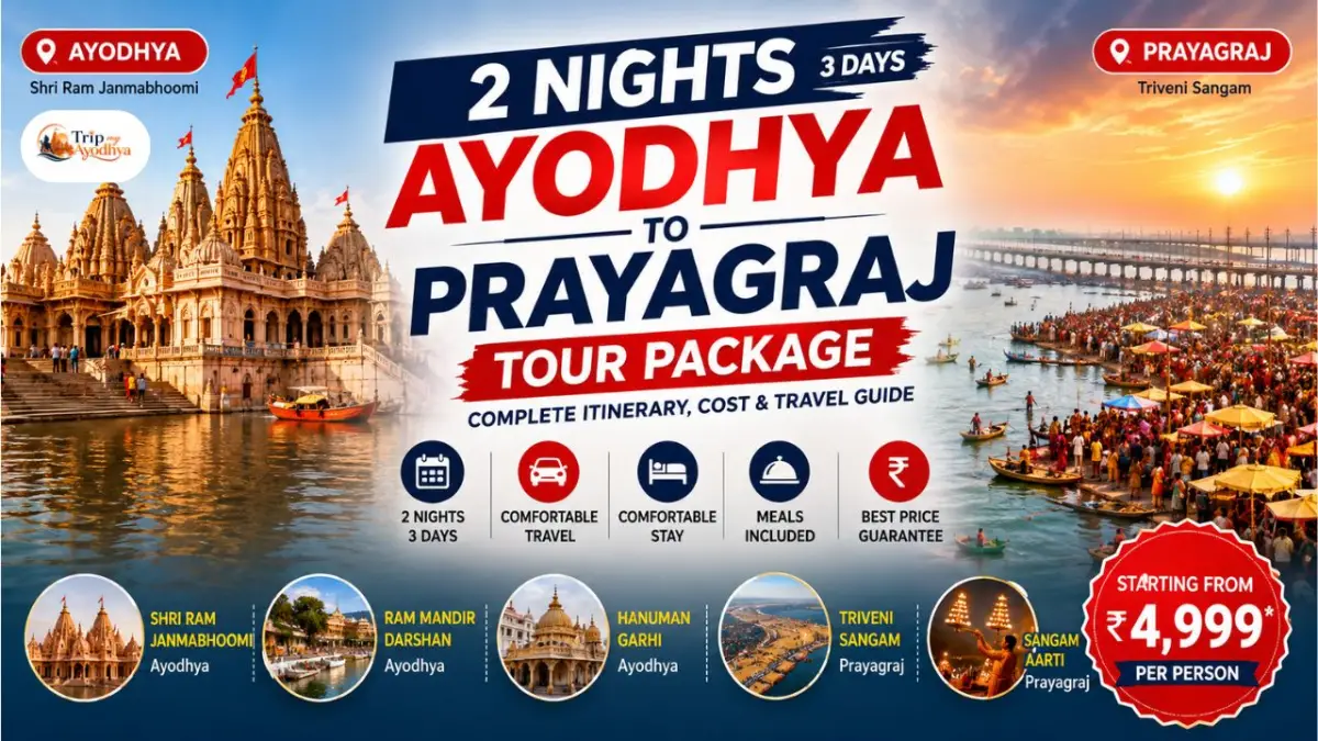 2 Nights 3 Days Ayodhya Prayagraj Tour Package