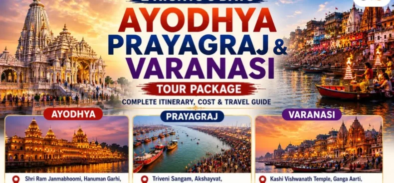 2 Nights 3 Days Ayodhya Prayagraj Varanasi Tour Package