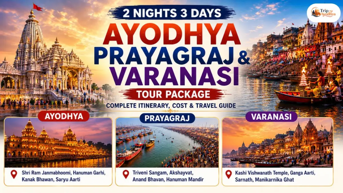 2 Nights 3 Days Ayodhya Prayagraj Varanasi Tour Package